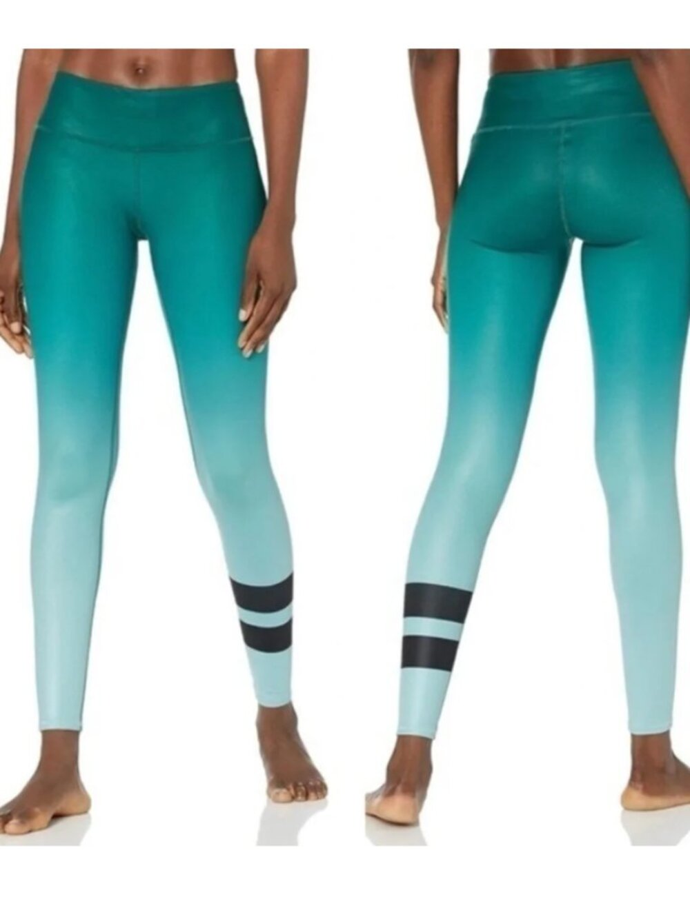 Alo Yoga Airbrush Green Gradient Ombre Leggings